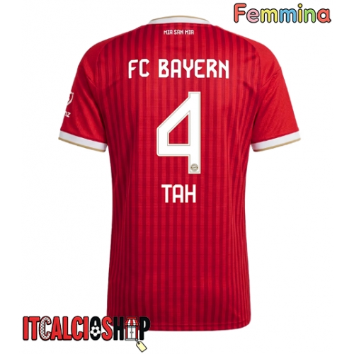 Bayern Munich Jonathan Tah #4 Prima Maglia Femmina 2026-27 Manica Corta